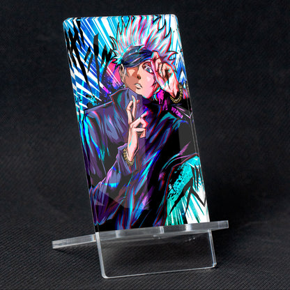 Suporte para celular Jujutsu Kaisen Satoru Gojo, feito de metacrilato