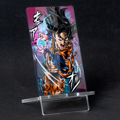 Suporte para celular Dragon Ball Ultra Instinct Goku, feito de metacrilato