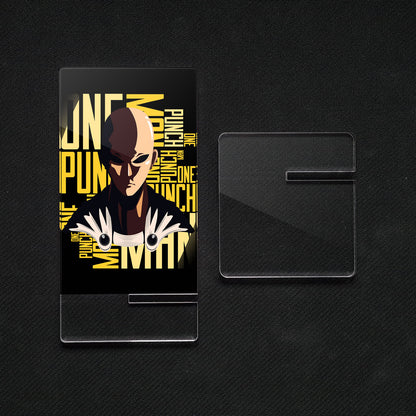 Suporte para celular One Punch Man Saitama, feito de metacrilato